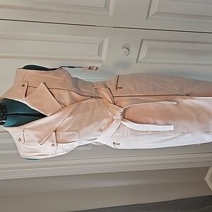 Calvin Klein belted shirt dress in pink size 8
